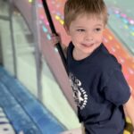 Kindergartner playing